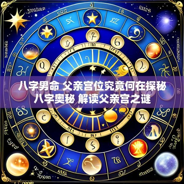 八字男命 父亲宫位究竟何在探秘八字奥秘 解读父亲宫之谜