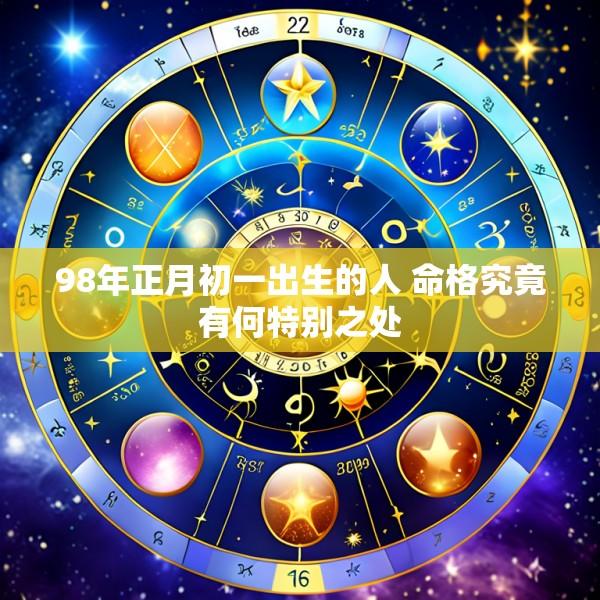 98年正月初一出生的人 命格究竟有何特别之处