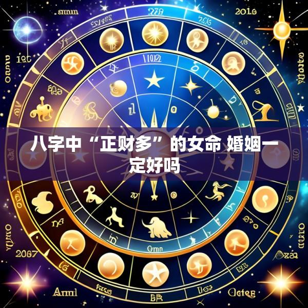 八字中“正财多”的女命 婚姻一定好吗