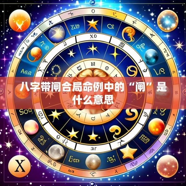 八字带闸合局命例中的“闸”是什么意思