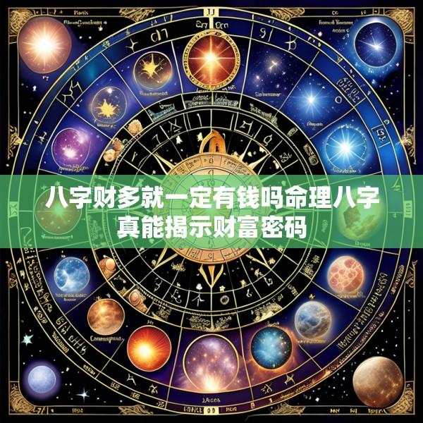 八字财多就一定有钱吗命理八字真能揭示财富密码