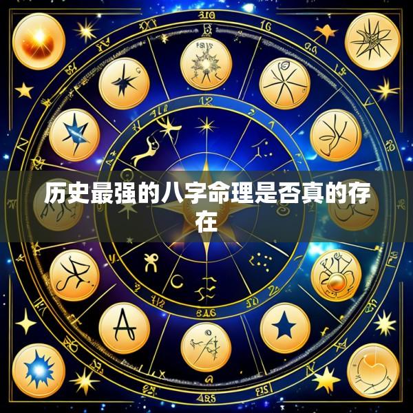 历史最强的八字命理是否真的存在