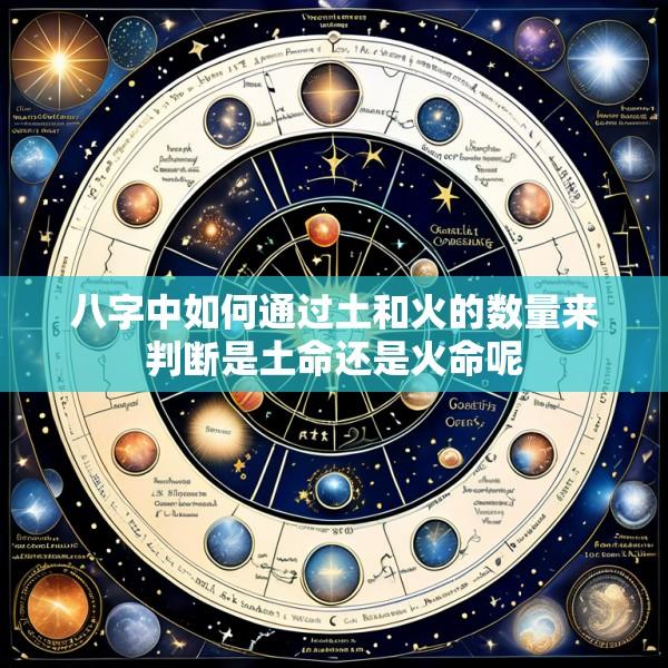 八字中如何通过土和火的数量来判断是土命还是火命呢
