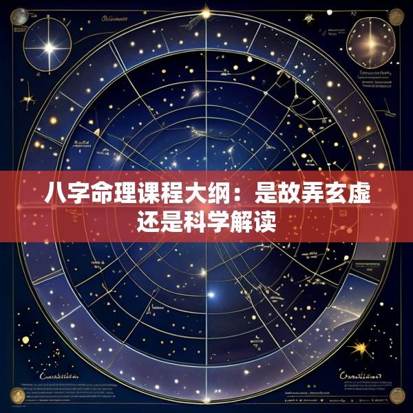 八字命理课程大纲：是故弄玄虚还是科学解读