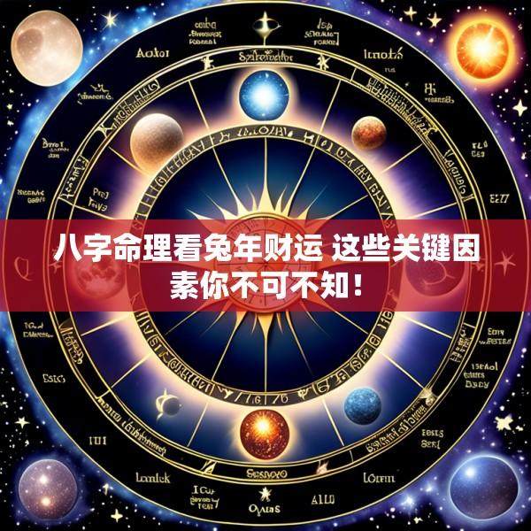 八字命理看兔年财运 这些关键因素你不可不知！