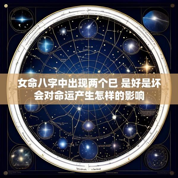 女命八字中出现两个巳 是好是坏会对命运产生怎样的影响