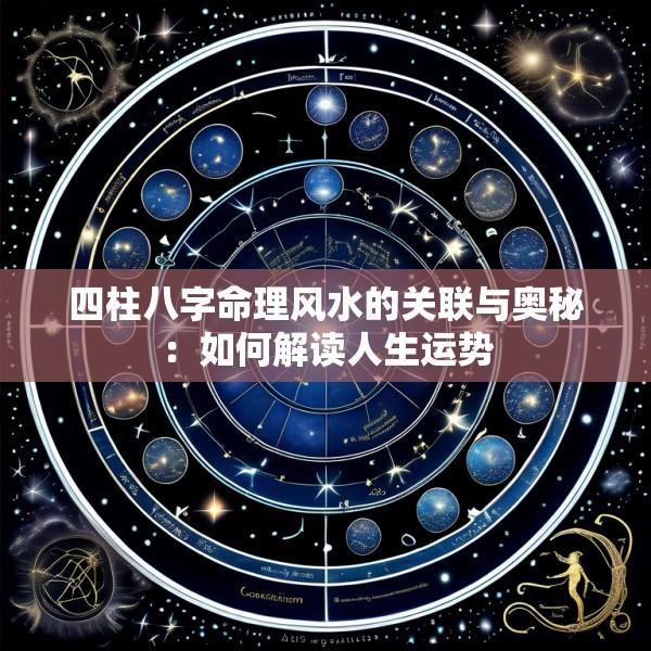 四柱八字命理风水的关联与奥秘：如何解读人生运势
