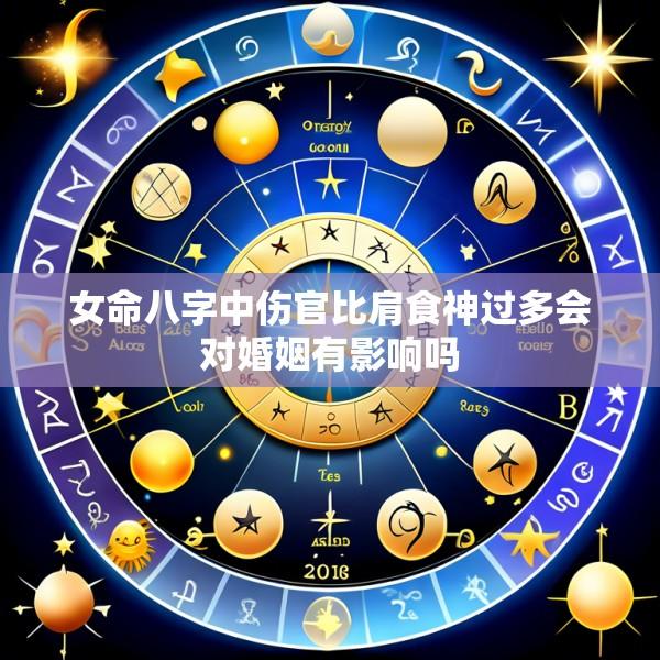 女命八字中伤官比肩食神过多会对婚姻有影响吗