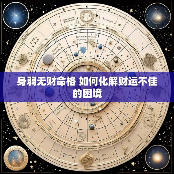 身弱无财命格 如何化解财运不佳的困境