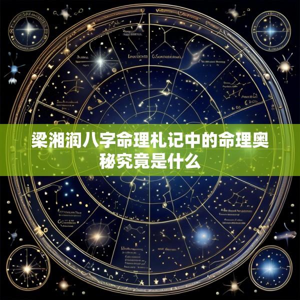 梁湘润八字命理札记中的命理奥秘究竟是什么