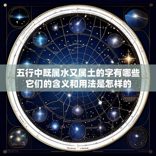 五行中既属水又属土的字有哪些它们的含义和用法是怎样的