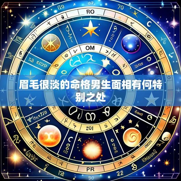 眉毛很淡的命格男生面相有何特别之处
