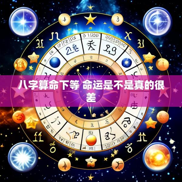 八字算命下等 命运是不是真的很差