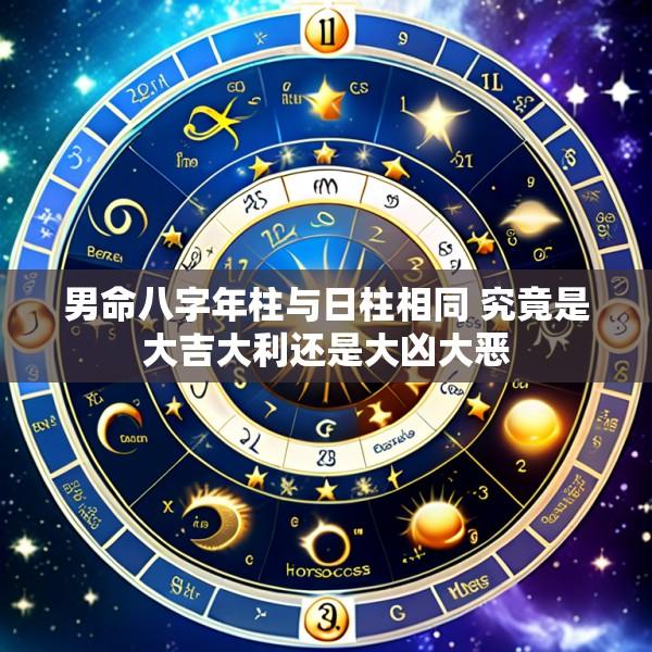 男命八字年柱与日柱相同 究竟是大吉大利还是大凶大恶