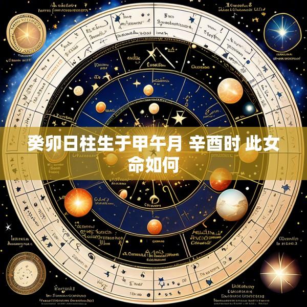 癸卯日柱生于甲午月 辛酉时 此女命如何