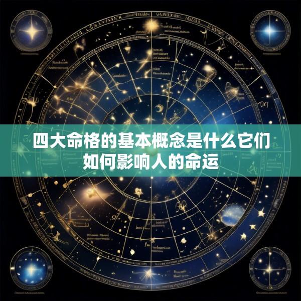 四大命格的基本概念是什么它们如何影响人的命运