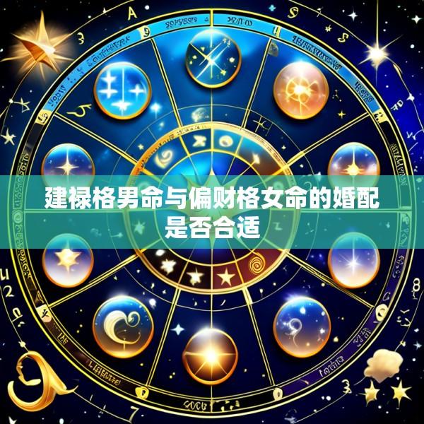 建禄格男命与偏财格女命的婚配是否合适