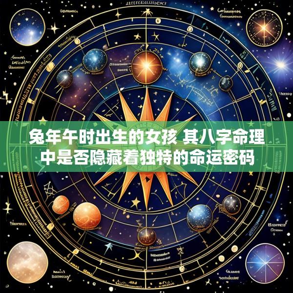 兔年午时出生的女孩 其八字命理中是否隐藏着独特的命运密码