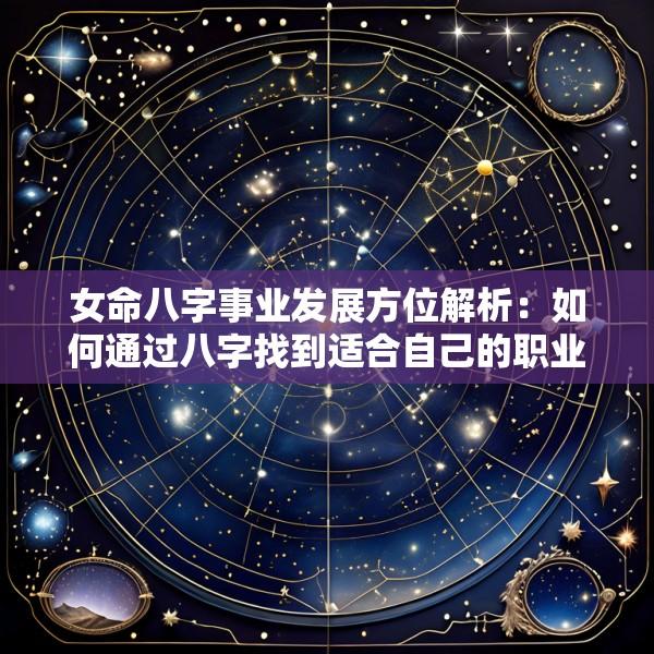 女命八字事业发展方位解析：如何通过八字找到适合自己的职业方向