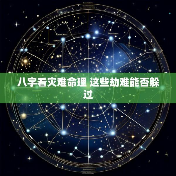 八字看灾难命理 这些劫难能否躲过