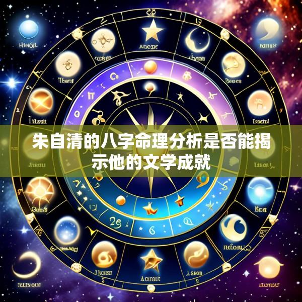 朱自清的八字命理分析是否能揭示他的文学成就