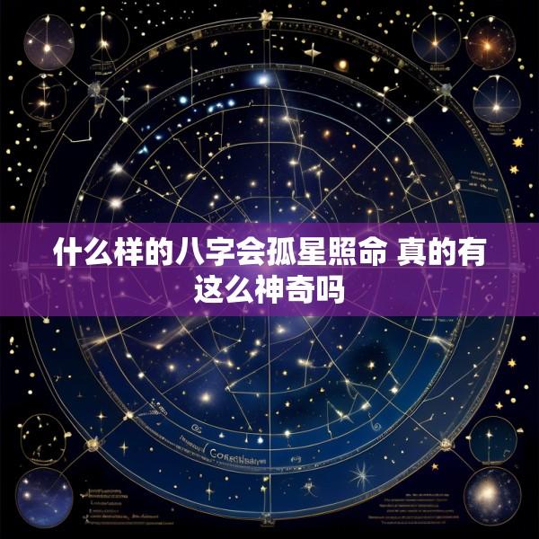 什么样的八字会孤星照命 真的有这么神奇吗
