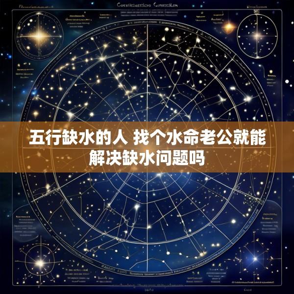 五行缺水的人 找个水命老公就能解决缺水问题吗