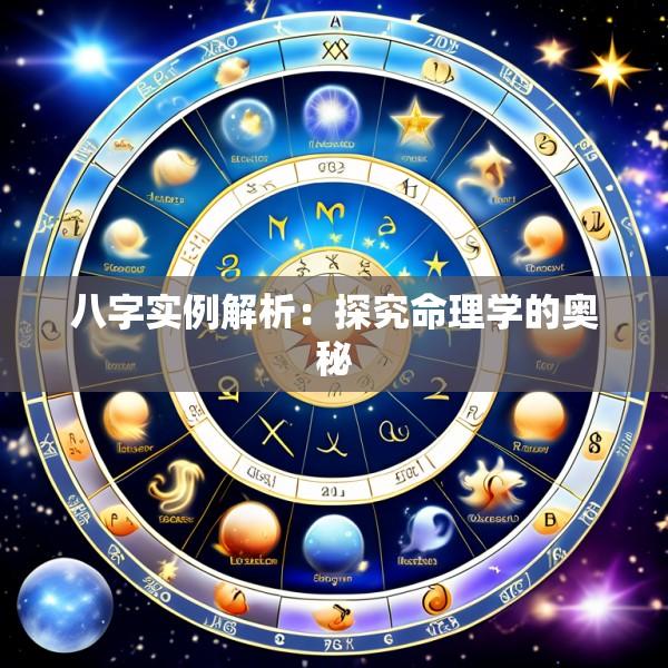 八字实例解析：探究命理学的奥秘