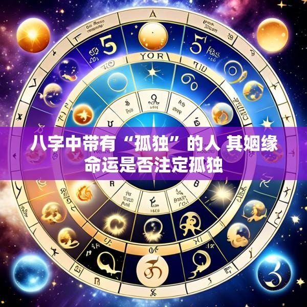 八字中带有“孤独”的人 其姻缘命运是否注定孤独