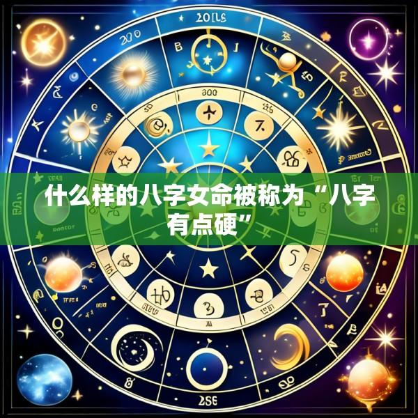 什么样的八字女命被称为“八字有点硬”