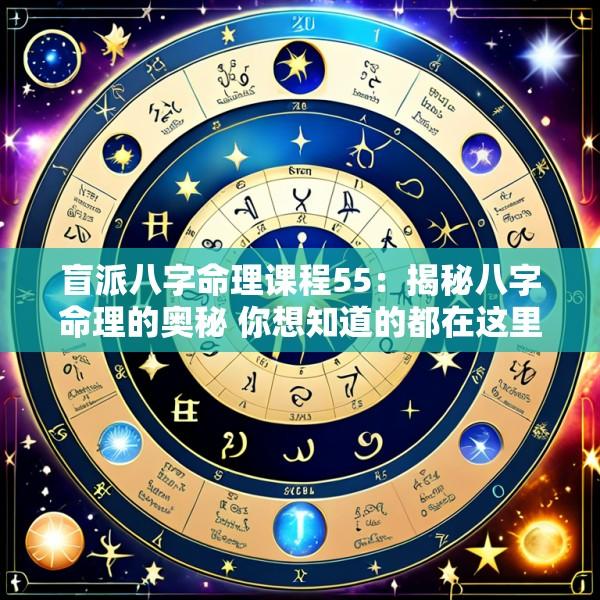 盲派八字命理课程55：揭秘八字命理的奥秘 你想知道的都在这里！