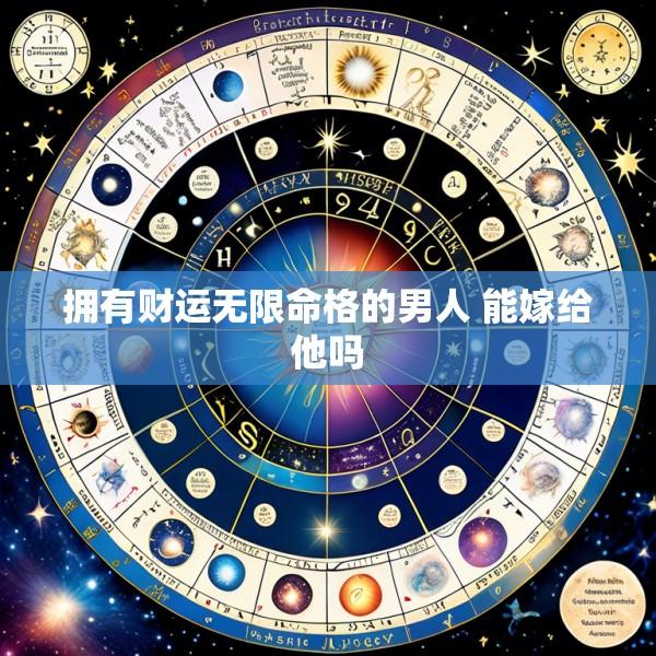 拥有财运无限命格的男人 能嫁给他吗