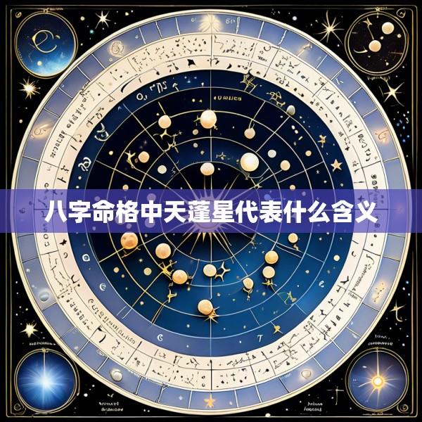 八字命格中天蓬星代表什么含义