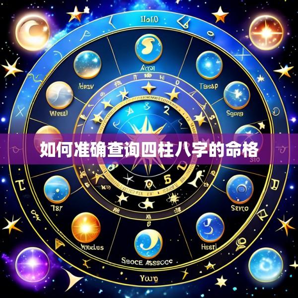 如何准确查询四柱八字的命格