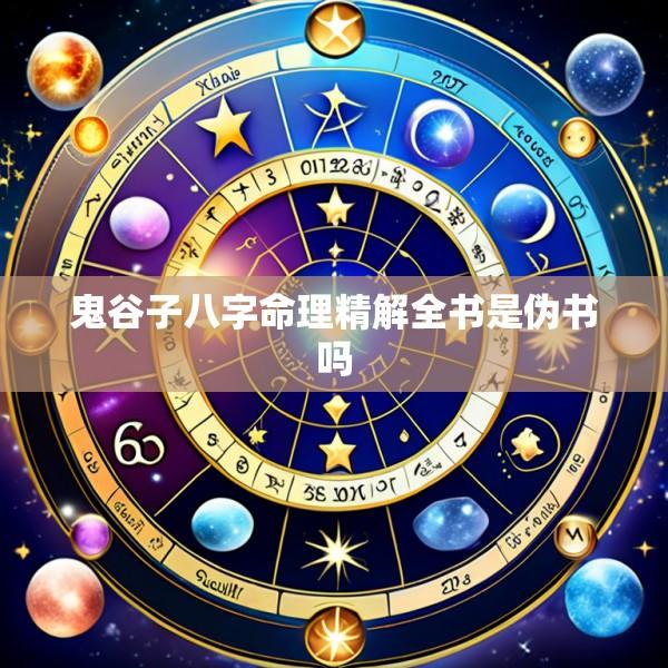 鬼谷子八字命理精解全书是伪书吗