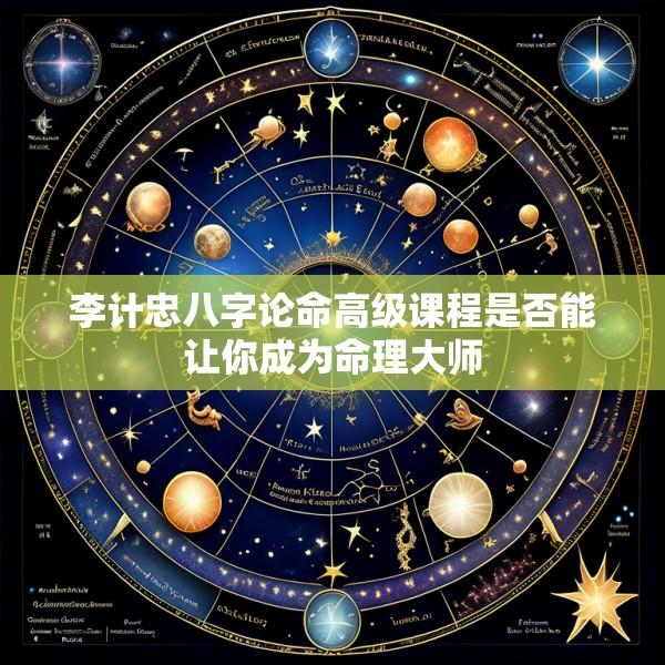 李计忠八字论命高级课程是否能让你成为命理大师