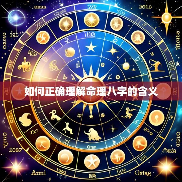 如何正确理解命理八字的含义