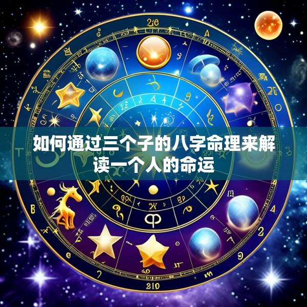 如何通过三个子的八字命理来解读一个人的命运