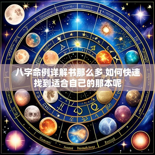 八字命例详解书那么多 如何快速找到适合自己的那本呢