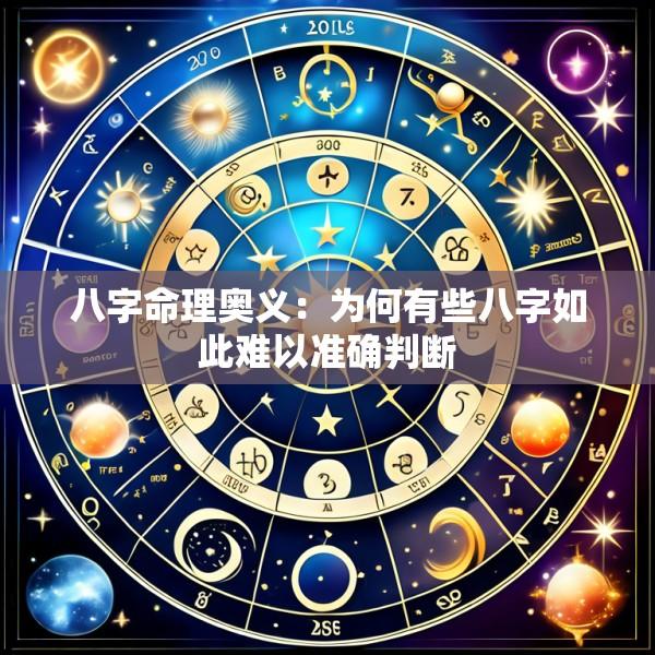 八字命理奥义：为何有些八字如此难以准确判断