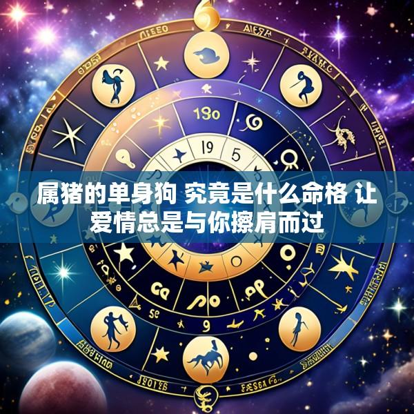 属猪的单身狗 究竟是什么命格 让爱情总是与你擦肩而过