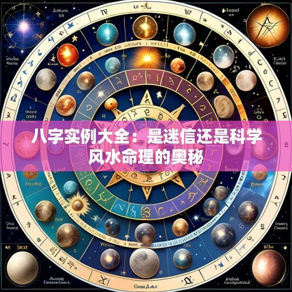 八字实例大全：是迷信还是科学风水命理的奥秘