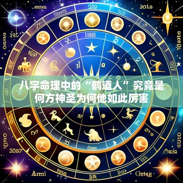 八字命理中的“鹤道人”究竟是何方神圣为何他如此厉害
