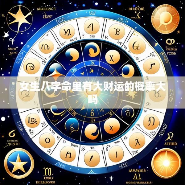 女生八字命里有大财运的概率大吗