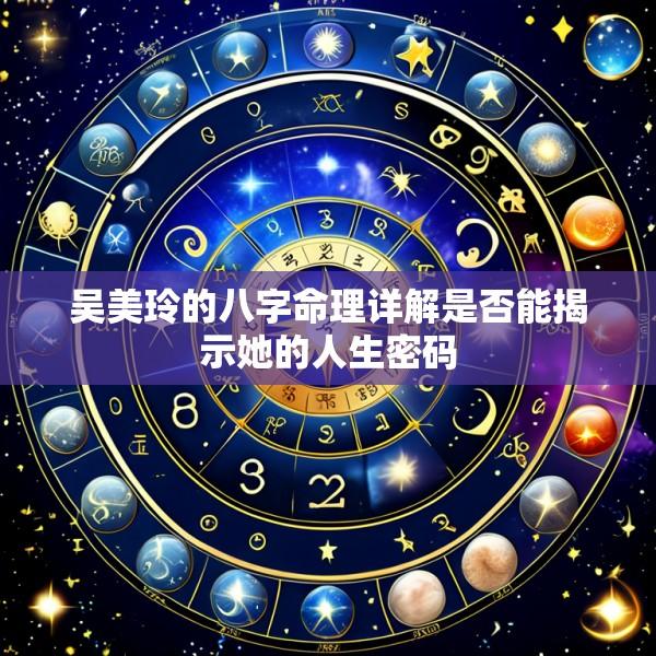 吴美玲的八字命理详解是否能揭示她的人生密码