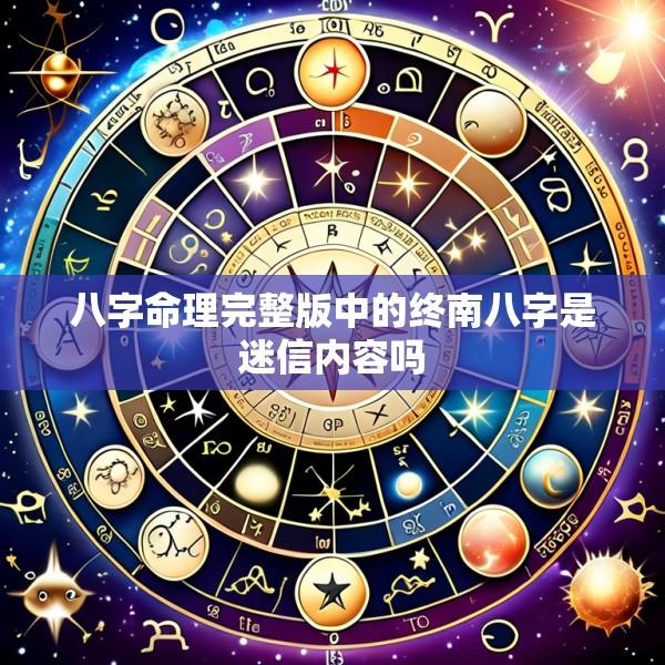 八字命理完整版中的终南八字是迷信内容吗
