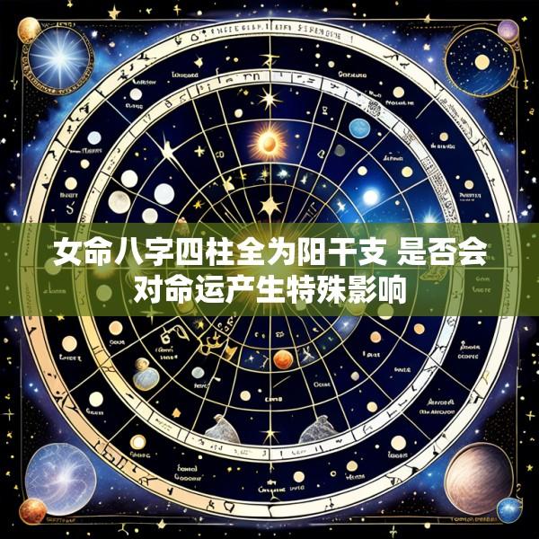 女命八字四柱全为阳干支 是否会对命运产生特殊影响