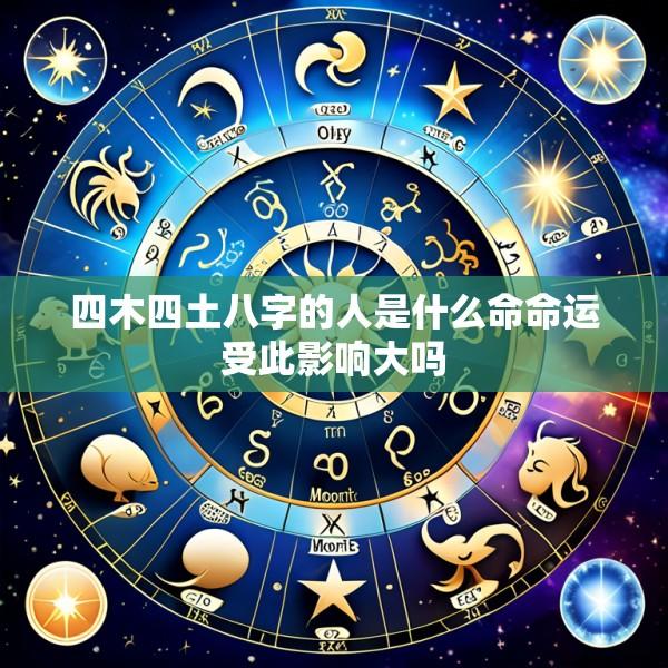 四木四土八字的人是什么命命运受此影响大吗
