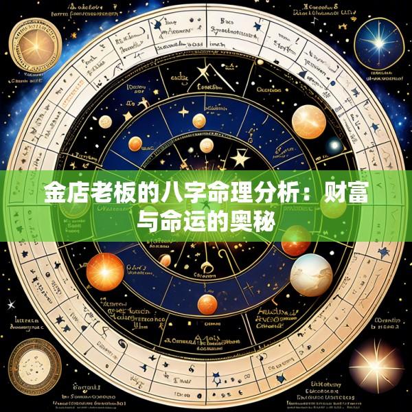 金店老板的八字命理分析：财富与命运的奥秘