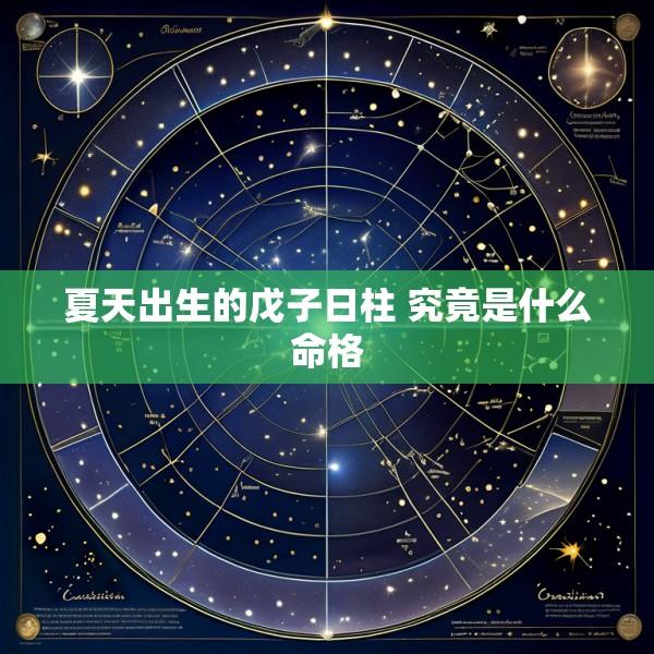 夏天出生的戊子日柱 究竟是什么命格